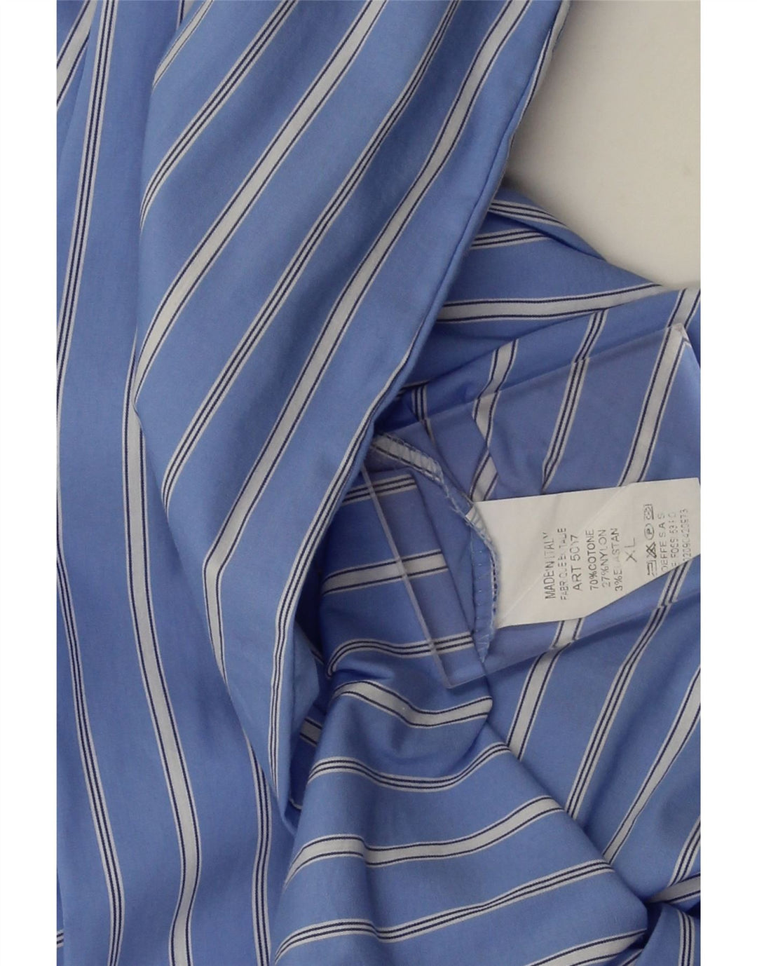 chemise femme vintage UK 18 XL Coton rayé bleu