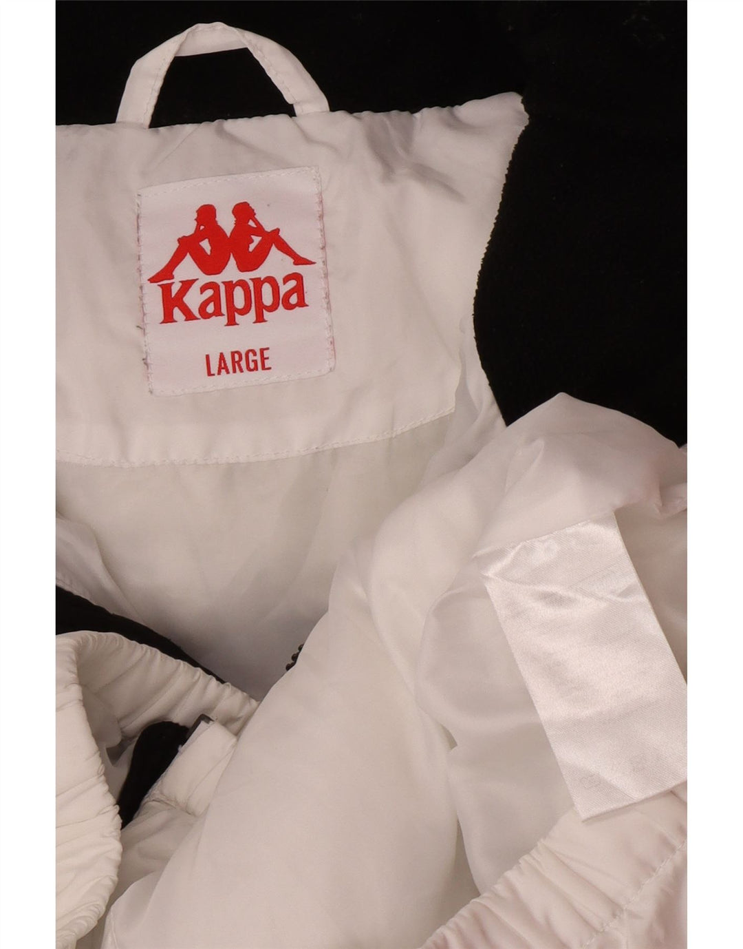 Kappa Veste matelassée pour homme UK 40 Large Blanc Colorblock Polyester