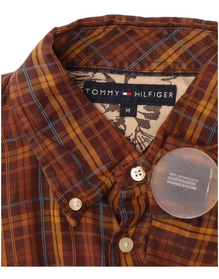 Tommy Hilfiger Chemise en flanelle homme marron moyen à carreaux en coton
