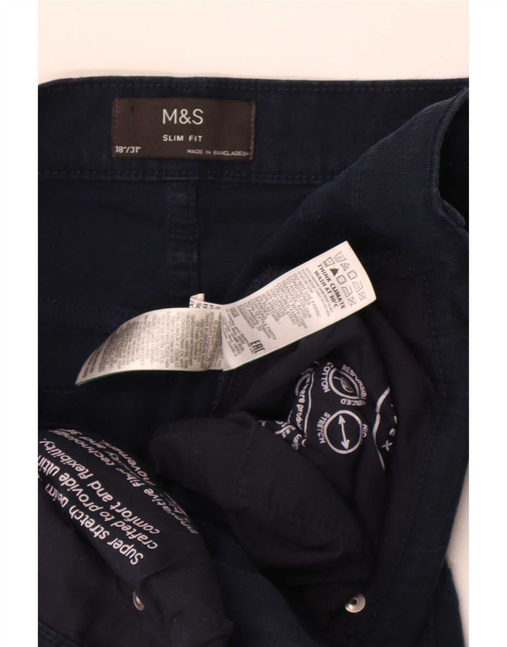 Marks & Spencer Jean Slim Homme W38 L31 Bleu Marine Coton