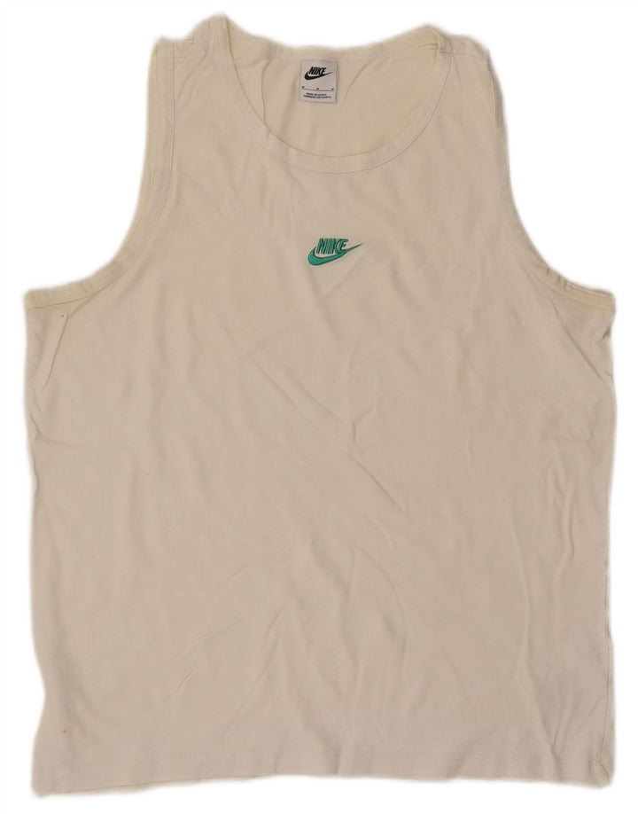 Nike Hommes Débardeur Moyen Blanc Coton