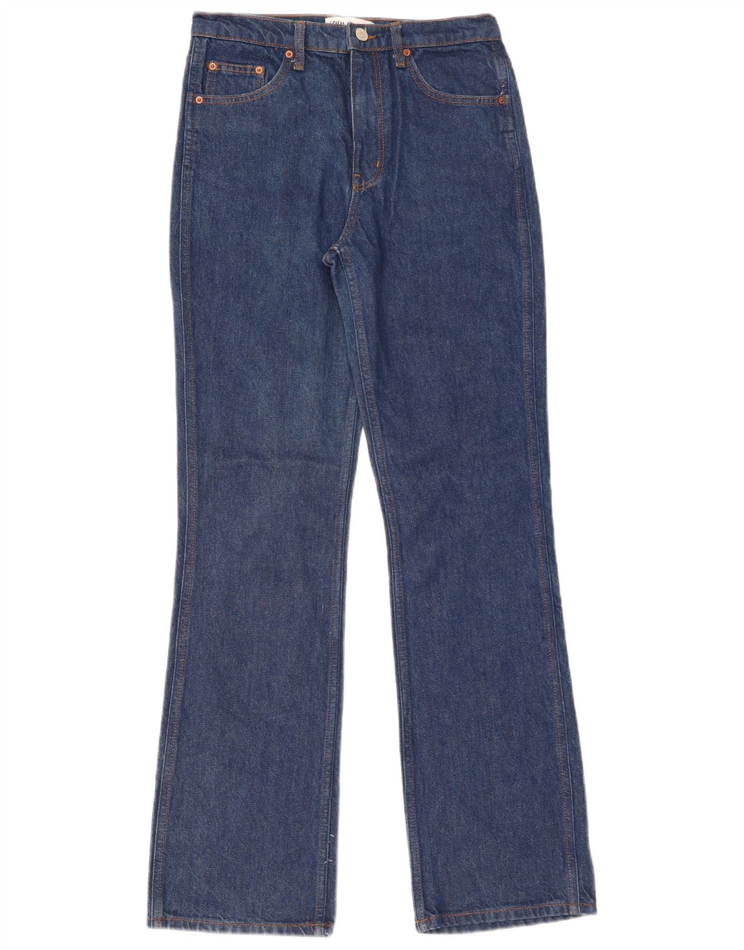 ZARA Jean Bootcut Femme EU 38 Petit W28 L34 Bleu
