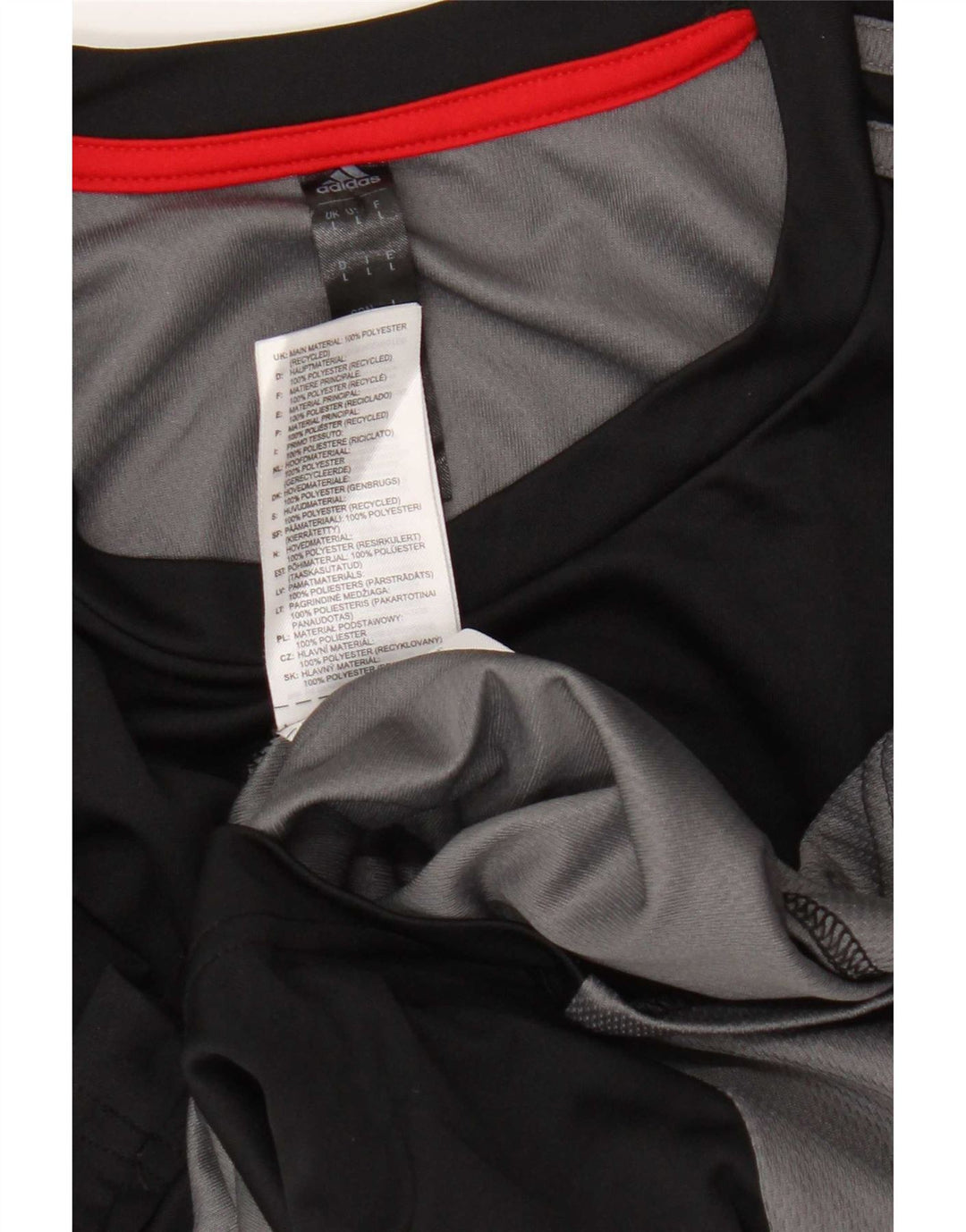 Adidas T-Shirt Homme Haut Large Noir Colourblock Polyester