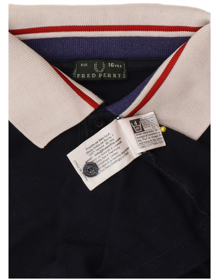 Fred Perry Polo Garçon 15-16 ans Bleu Marine Coton