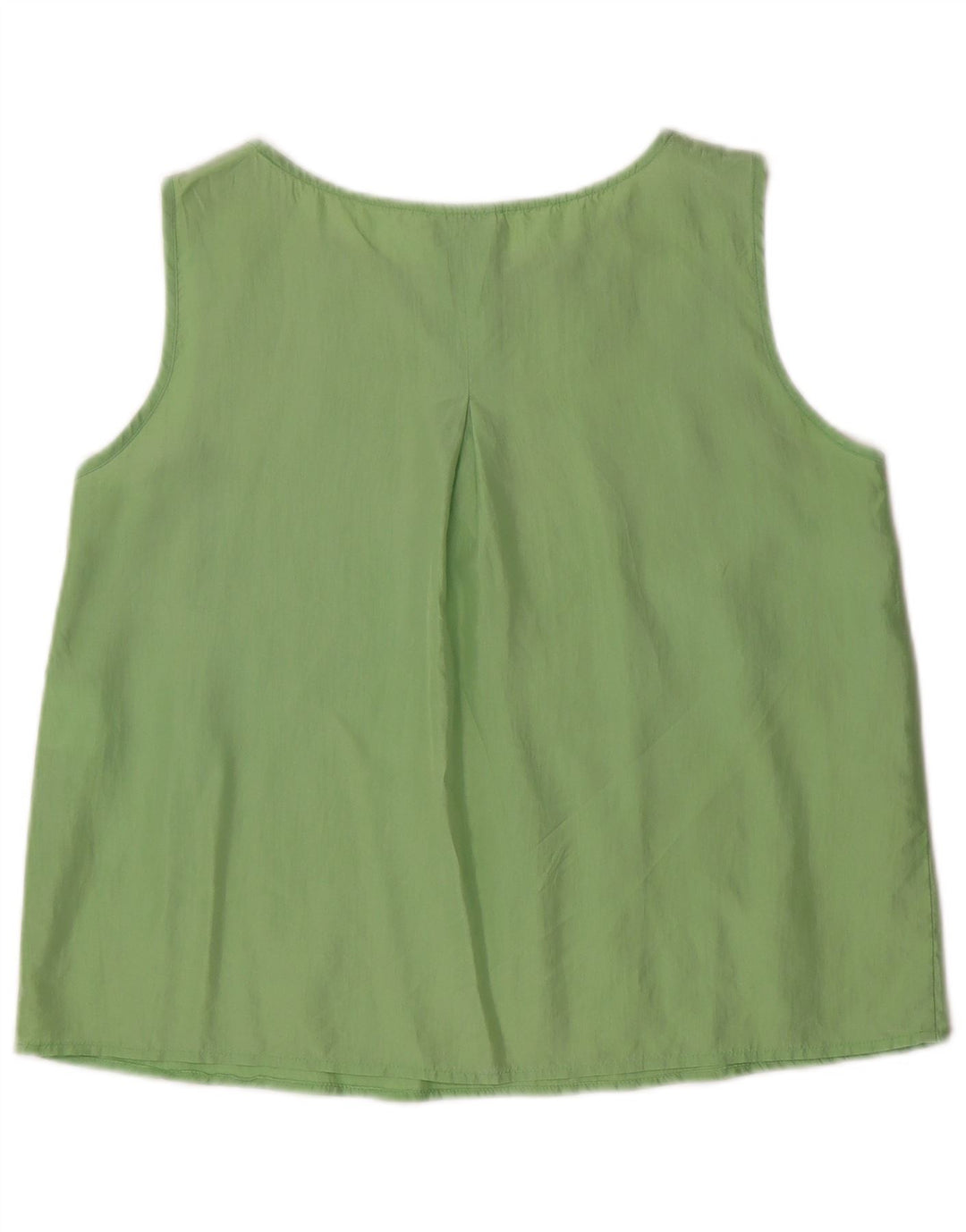 Lazzari Femme Blouse Sans Manches Top IT 44 Soie Vert Moyen