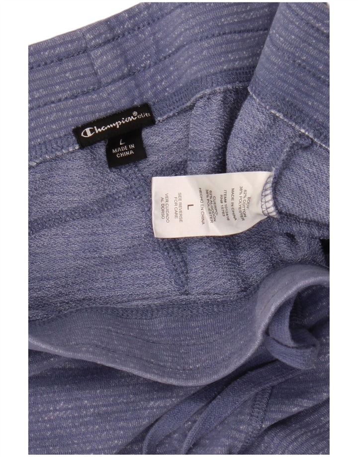 CHAMPION Pantalon de survêtement pour femme Joggers UK 14 Large Bleu Moucheté