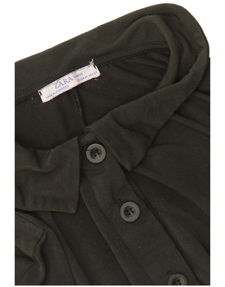 ZARA Robe Polo Femme UK 12 Vert Moyen