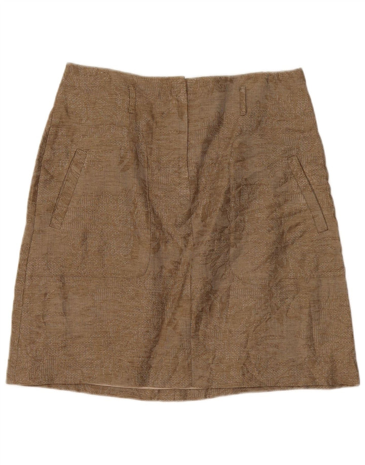 Massimo Dutti Mini jupe femme W34 grand beige fleuri