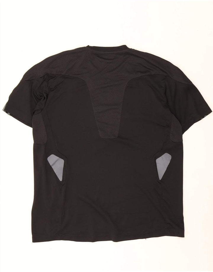 Adidas Climalite T-Shirt Top XL Noir Colorblock Polyester