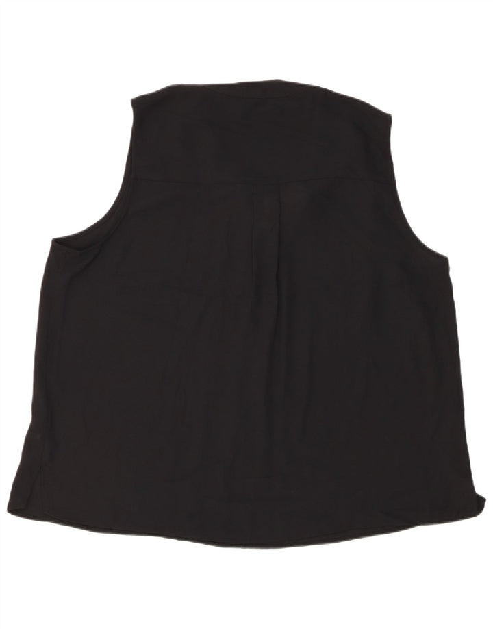 Marks & Spencer Chemisier sans manches pour femme UK 20 2XL Noir Polyester