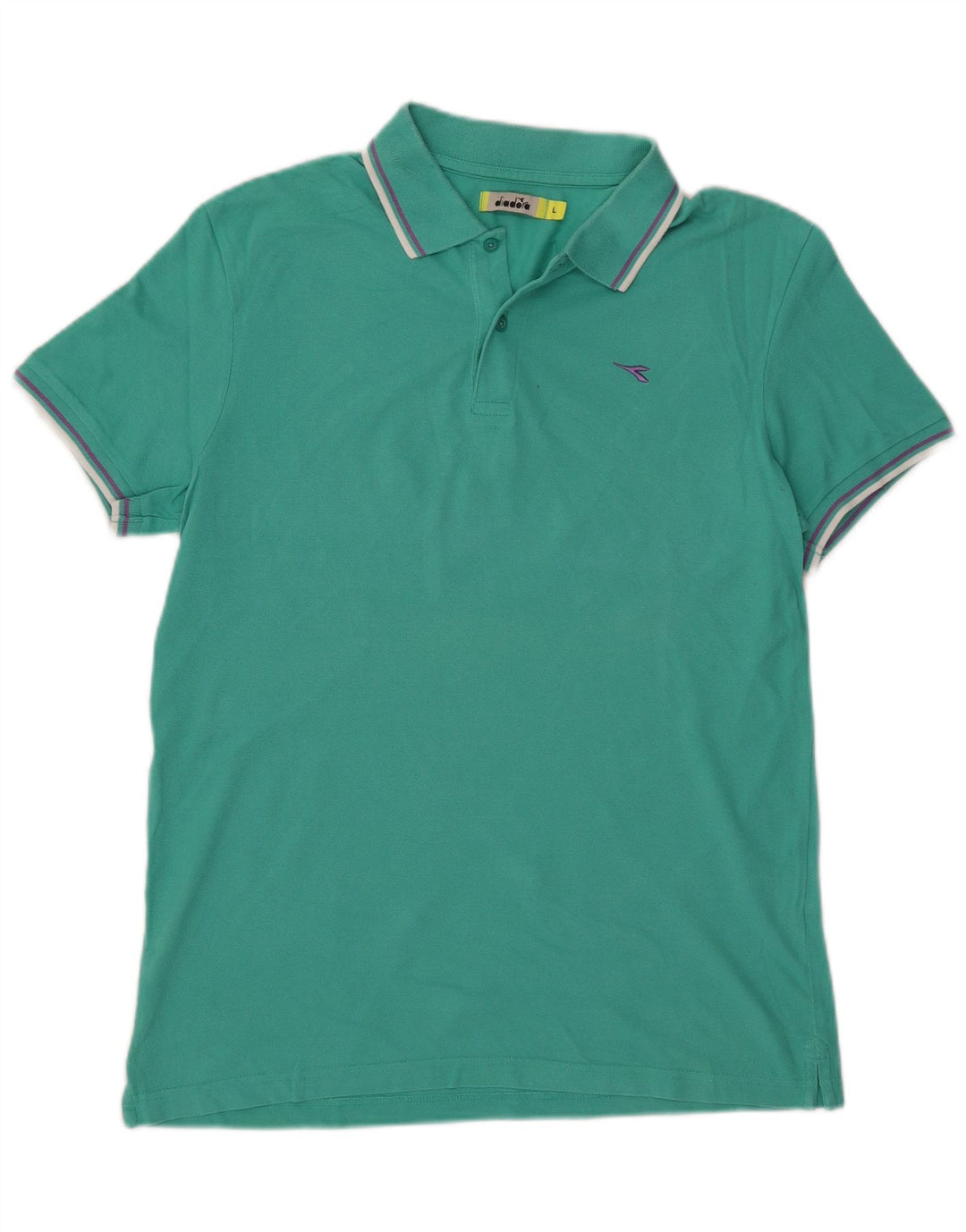 Diadora Polo Homme Large Turquoise Coton