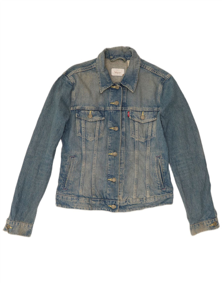Levi's Veste en Jean Femme UK 12 Bleu Moyen Coton