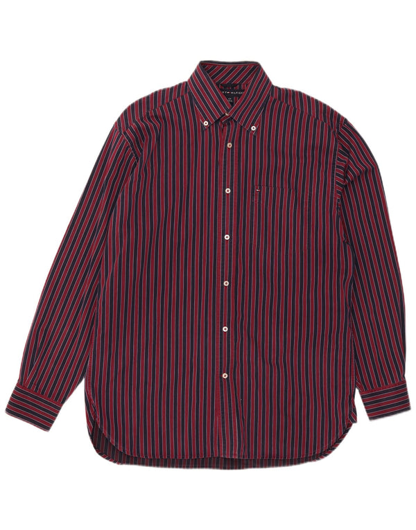 Tommy Hilfiger Chemise Homme Petit Coton Rayé Rouge