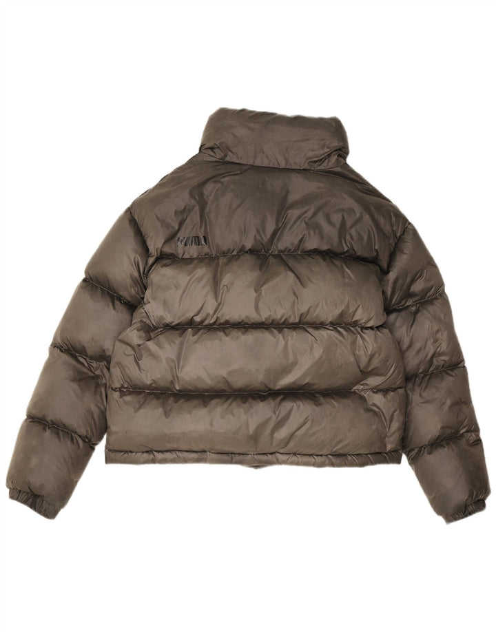 Puma Veste matelassée graphique pour femme UK 14 Gris moyen Polyester