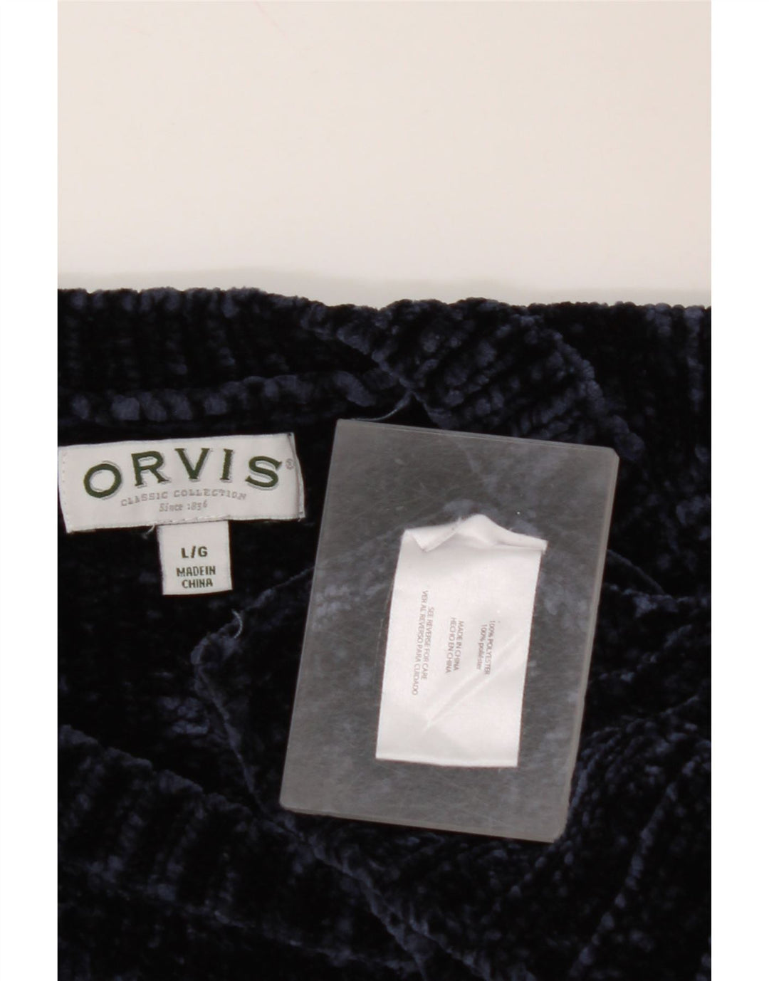 ORVIS Pull à col rond pour femme UK 16 Large Bleu marine Polyester