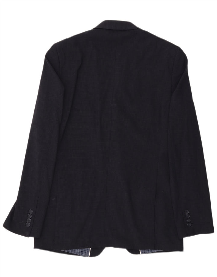 Marks & Spencer Veste blazer à 2 boutons pour homme UK 40 Grand carreaux bleu marine