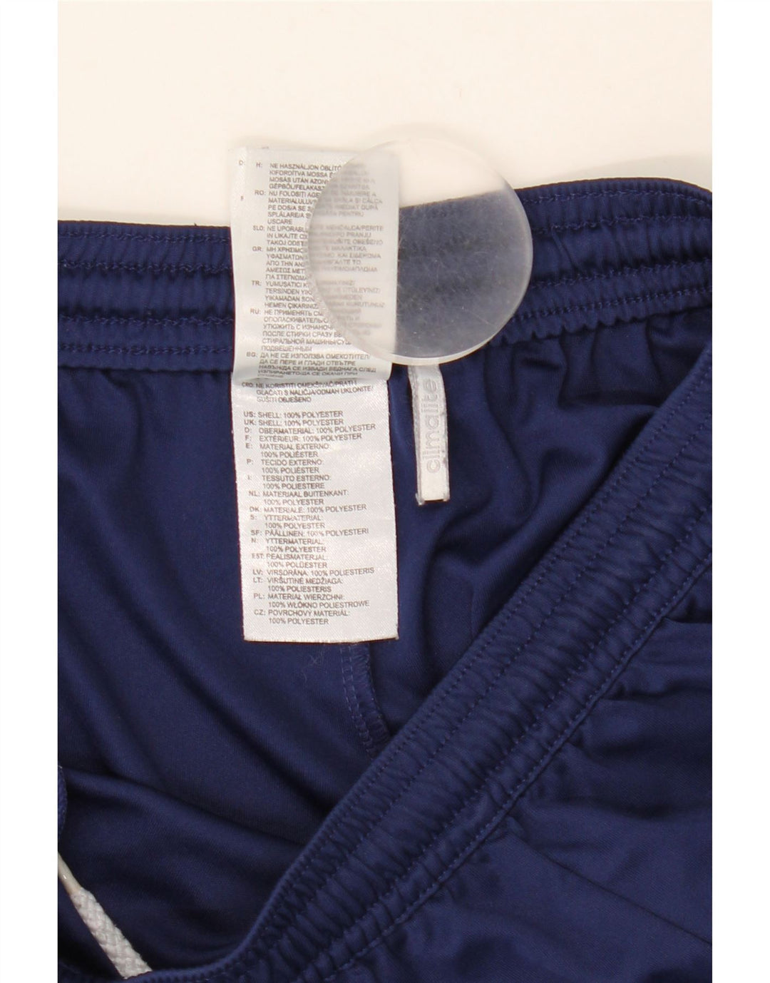 Adidas Short de sport Climalite pour homme, petit, bleu marine, polyester color block
