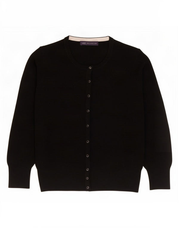 Marks & Spencer Pull Cardigan Femme UK 12 Medium Noir Viscose