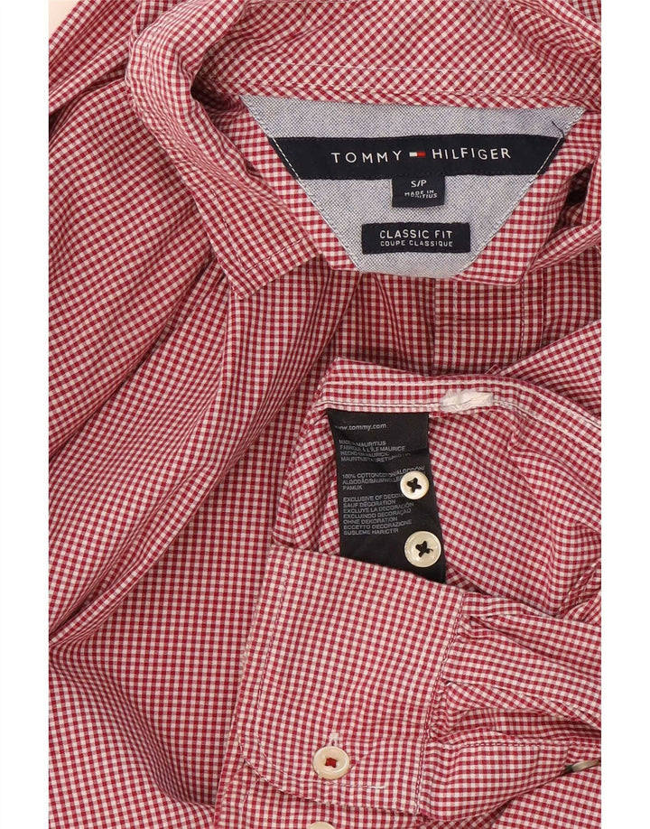 Tommy Hilfiger Chemise coupe classique pour homme en coton vichy rouge petit
