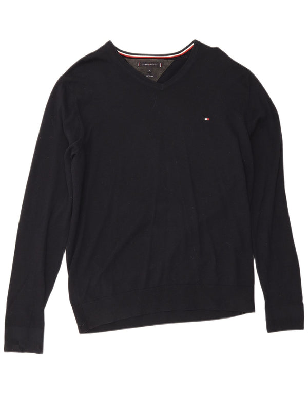 Tommy Hilfiger Pull col V Homme XL Bleu Marine Coton