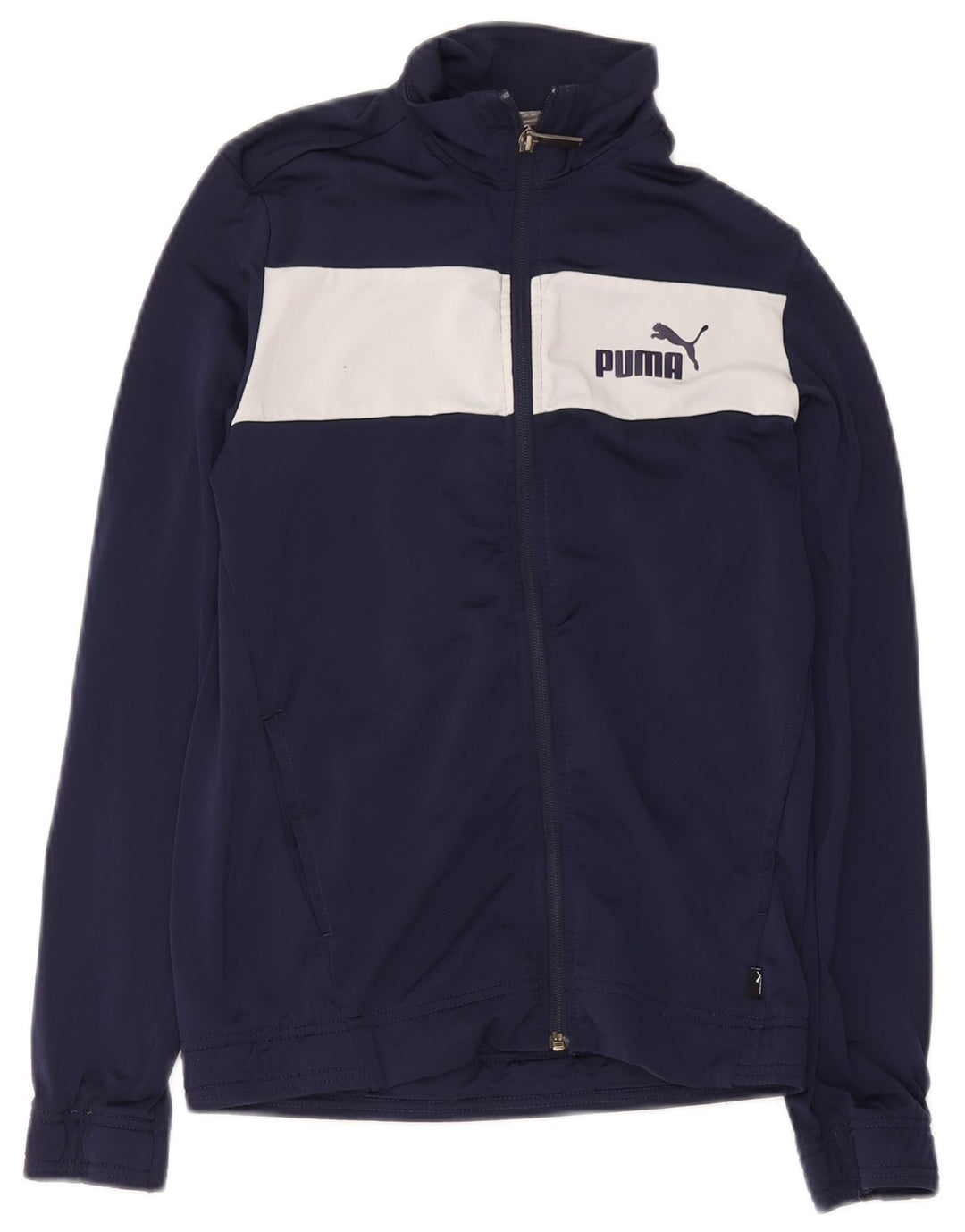 Puma Veste de Survêtement Garçon 13-14 ans Bleu Marine Colorblock Polyester