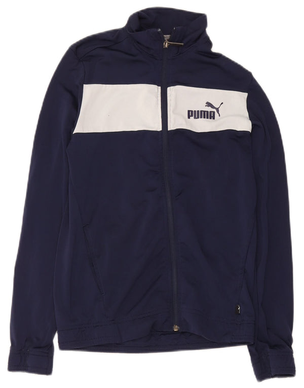 Puma Veste de Survêtement Garçon 13-14 ans Bleu Marine Colorblock Polyester