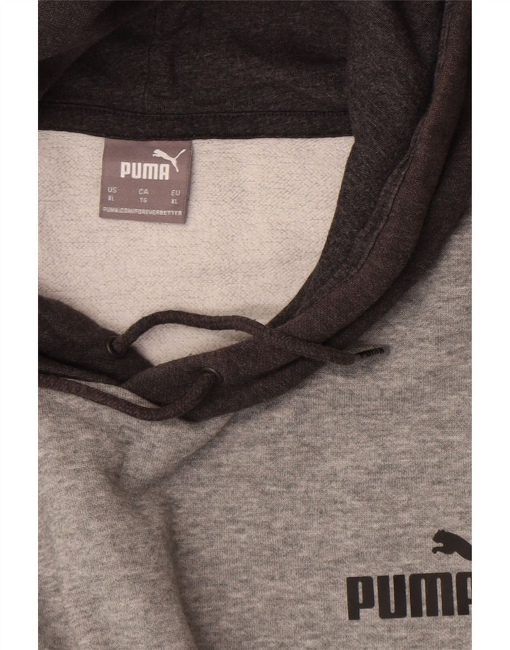 Puma Pull à capuche XL pour homme Gris Colorblock