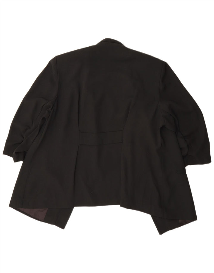 Marks & Spencer Veste blazer ouverte à manches 3/4 pour femme UK 20 2XL Noir