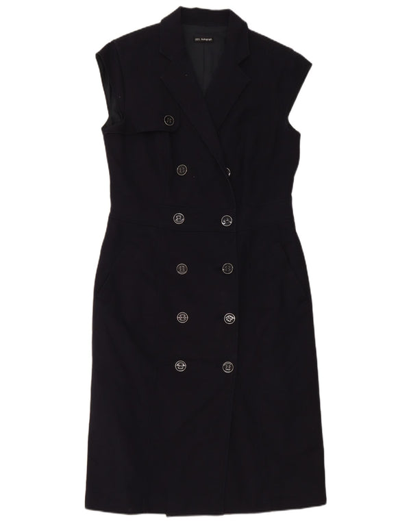 Marks & Spencer Robe fourreau autographe pour femme UK 12 Bleu marine moyen