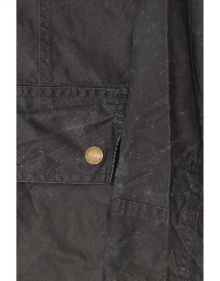 Barbour Veste en coton ciré pour femme UK 10 Small Noir