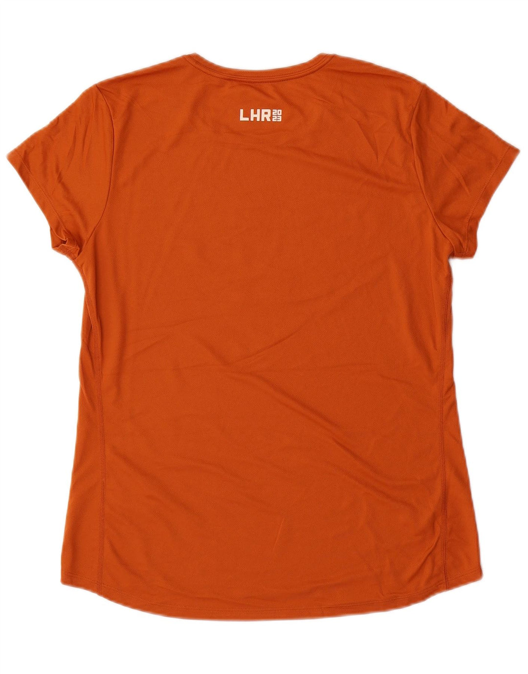 NIKE T-shirt graphique pour femme UK 14 Large Orange Polyester