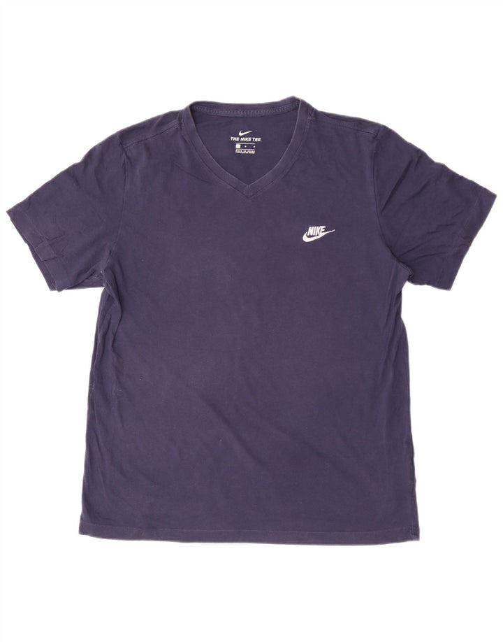 Nike T-shirt pour homme en coton bleu marine Taille L