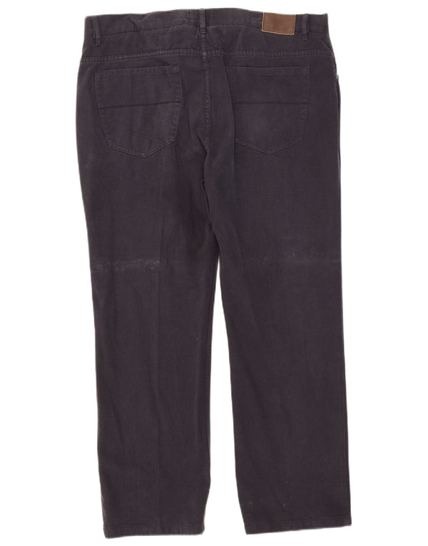 Marks & Spencer Pantalon décontracté droit pour homme W40 L29 Bleu marine Coton