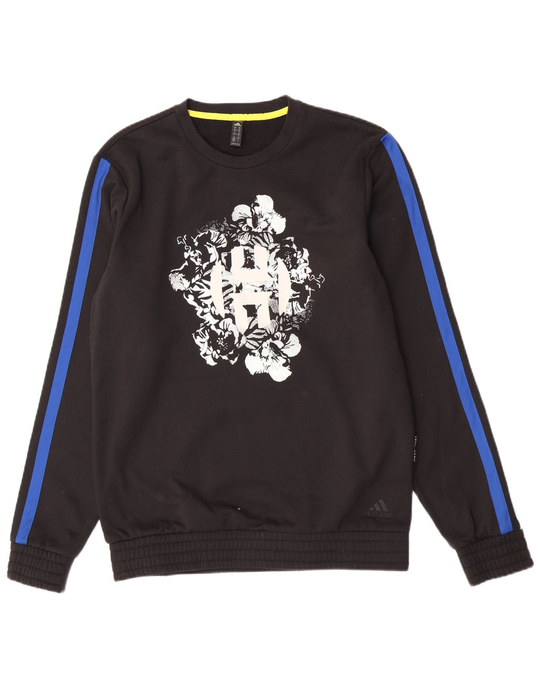 Adidas Sweat-shirt graphique pour homme en polyester color block noir moyen
