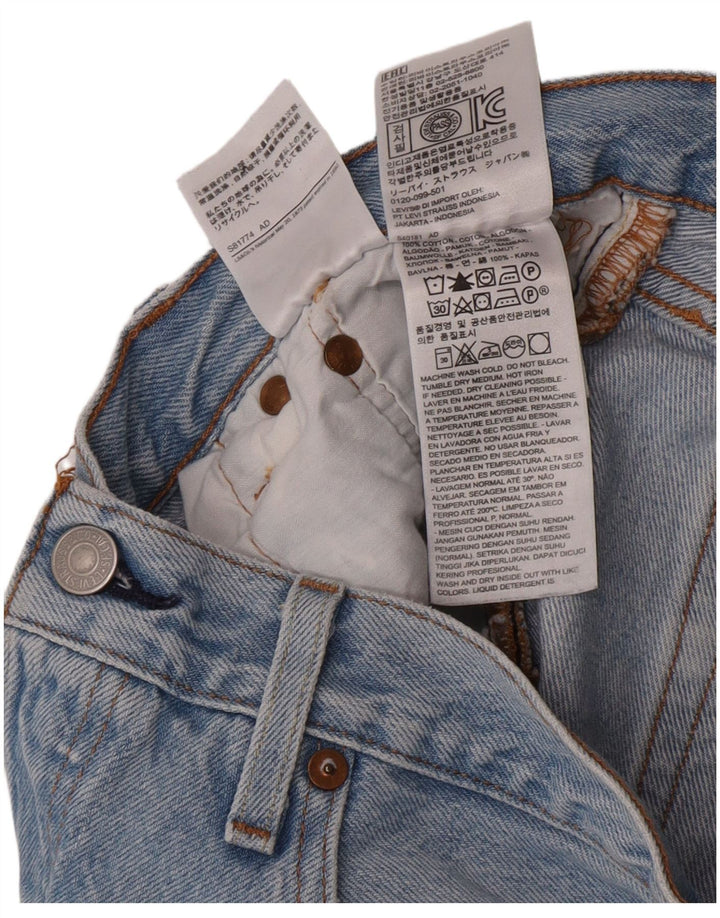 Levi's Short en Jean 501 Femme W28 Bleu Moyen Coton