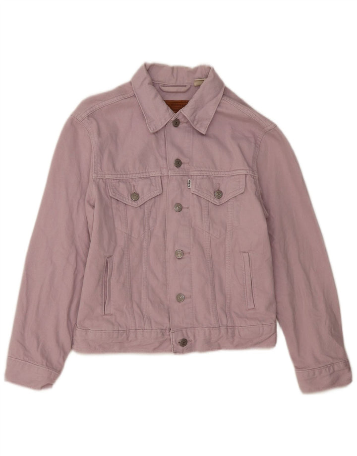 LEVI'S Veste en Jean Femme UK 6 XS Violet Coton