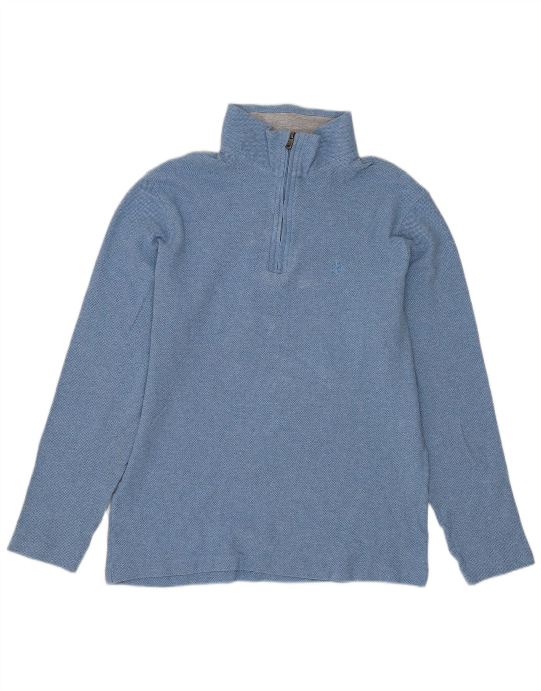 IZOD Sweat-shirt à col zippé pour femme UK 14 Bleu moyen