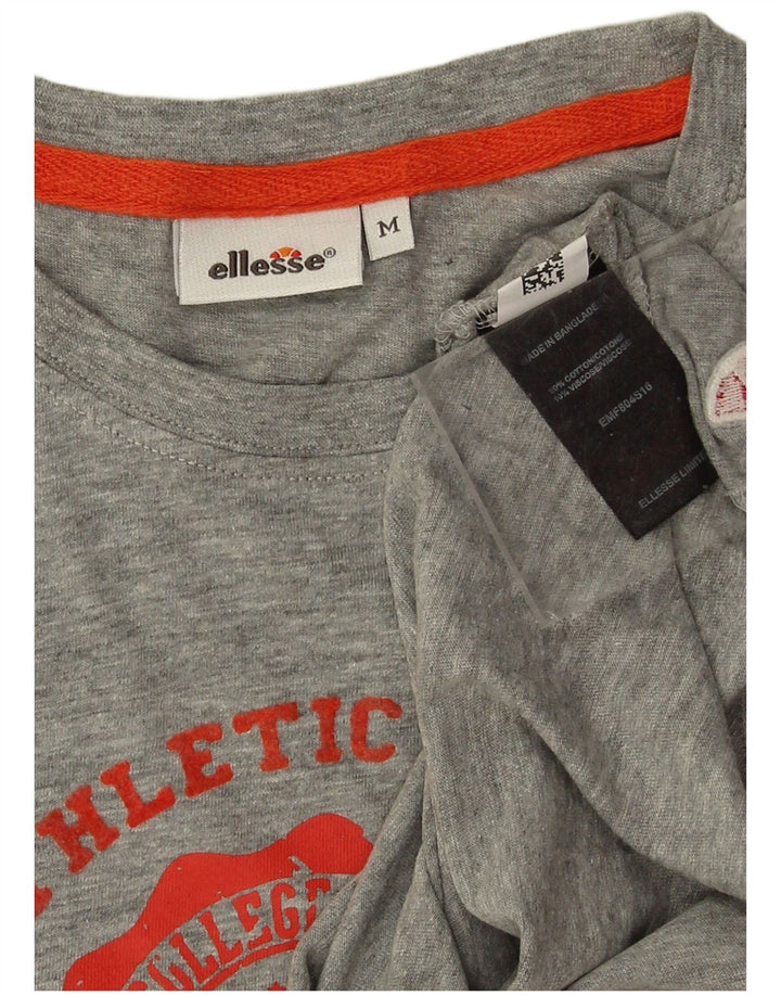 Ellesse T-Shirt Graphique Homme Gris Moyen Moucheté Coton