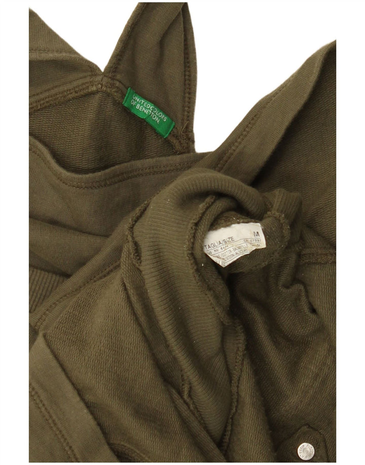 BENETTON Robe Salopette Femme UK 14 Kaki Moyen