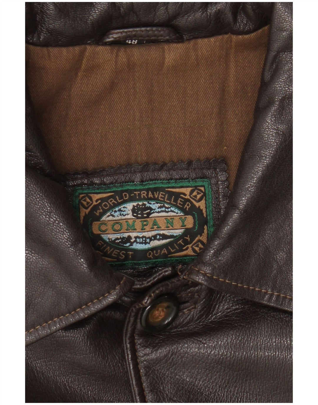 Veste en cuir homme vintage IT 48 Cuir marron moyen