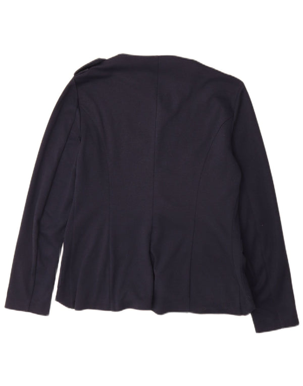Benetton Veste Blazer 1 Bouton 1 Bouton Femme UK 12 Bleu Marine Moyen