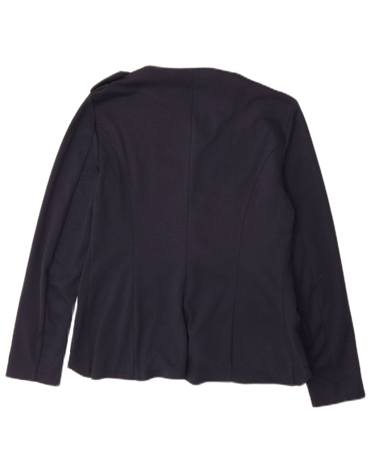 Benetton Veste Blazer 1 Bouton 1 Bouton Femme UK 12 Bleu Marine Moyen
