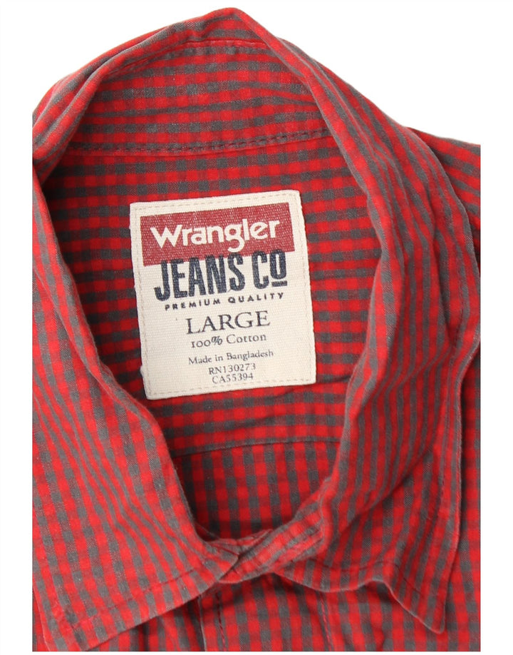 Wrangler Chemise Homme Grand Rouge Vichy Coton