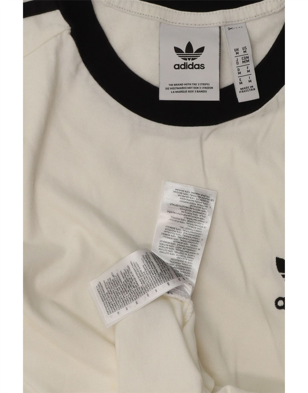 ADIDAS T-Shirt Homme Blanc Moyen Coton