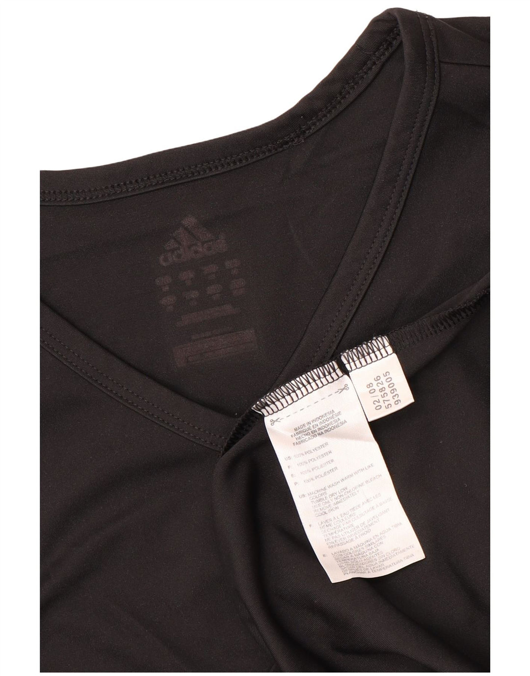 ADIDAS T-shirt pour femme UK 44 Medium Noir Polyester