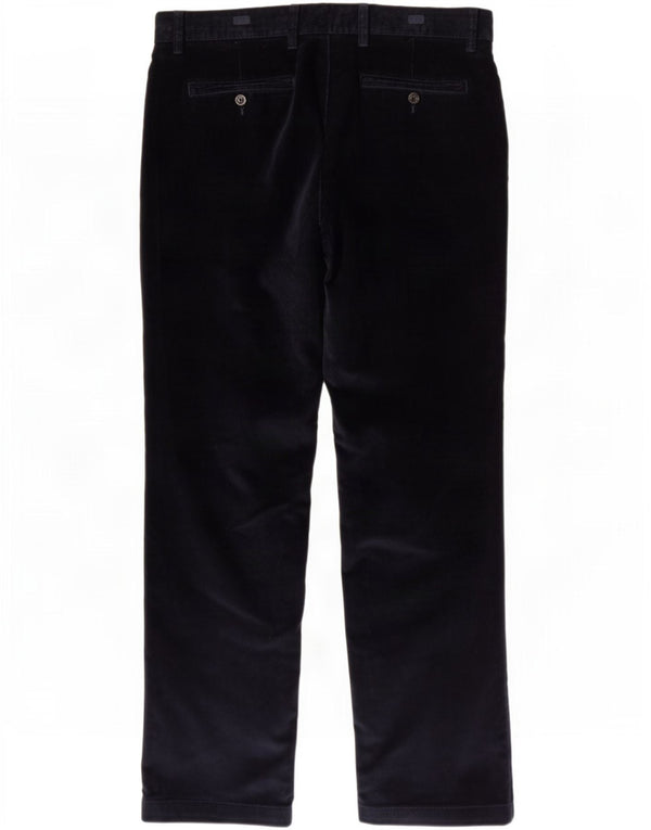Marks & Spencer Pantalon en velours côtelé pour homme W36 L31 Bleu marine Coton