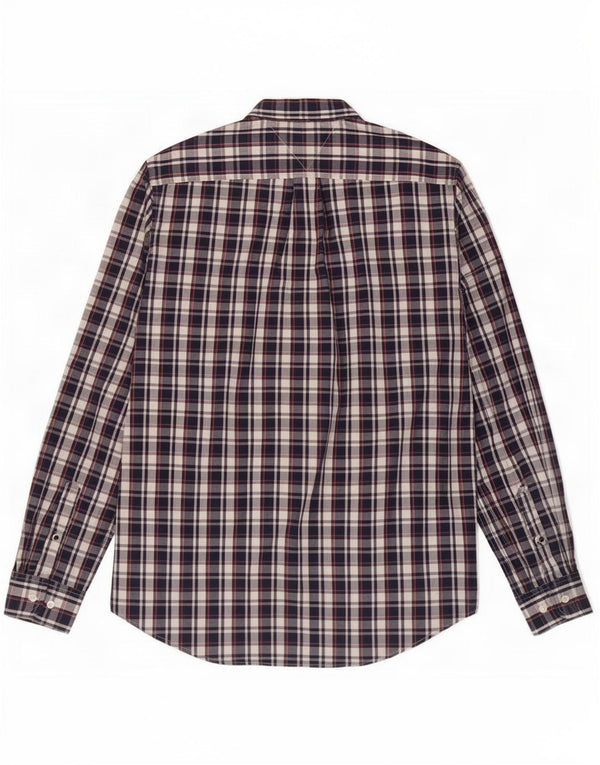 Tommy Hilfiger Chemise Homme Grand Carreau Bleu Marine Coton