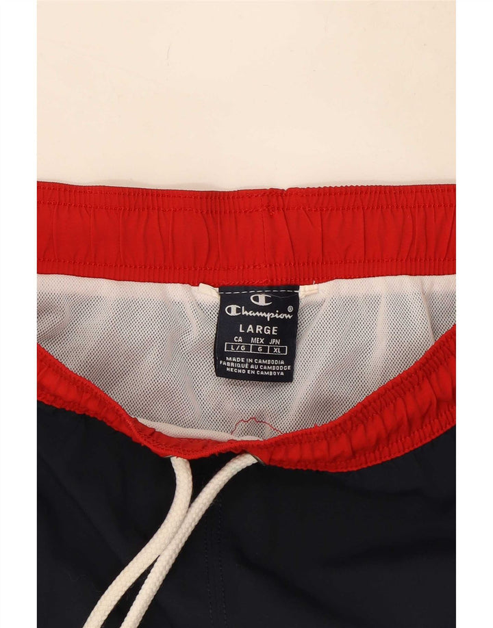 Champion Short de Bain Graphique Homme Large Bleu Marine Colourblock