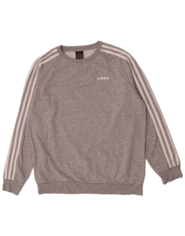 Adidas Sweat-shirt surdimensionné pour femme UK 4/6 XS Gris chiné en coton