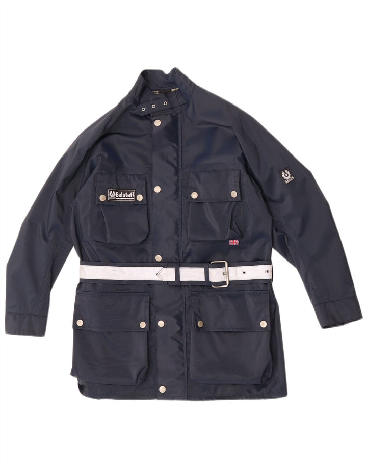 Belstaff Veste Motorstyle Racer pour garçon 9-10 ans en nylon bleu marine
